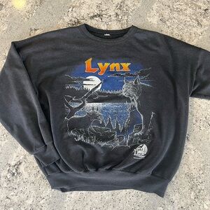 Vintage 1989 Lynx Nature Crewneck Sweater
